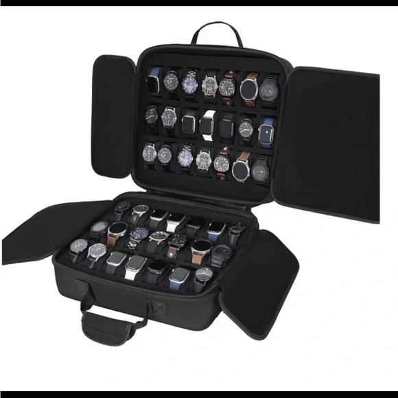 NEW Black 42 Watch Storage Case - Picture 1 of 15